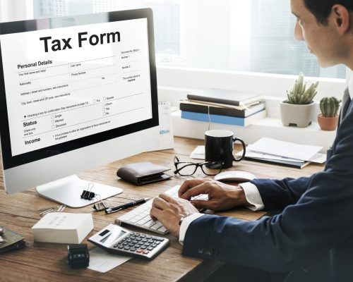 Tax Credits Claim Return Deduction Refund Concept